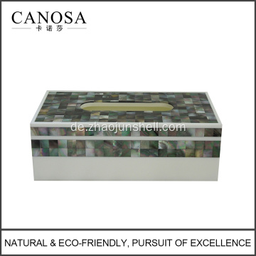 Qualitativ hochwertige Tissue Box Inhaber mit schwarze Muschel
